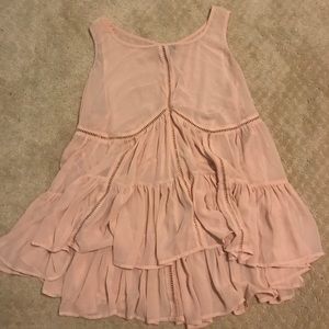 Pink Ruffled Babydoll Top